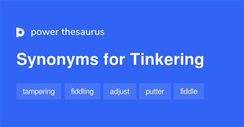 tinkering synonym